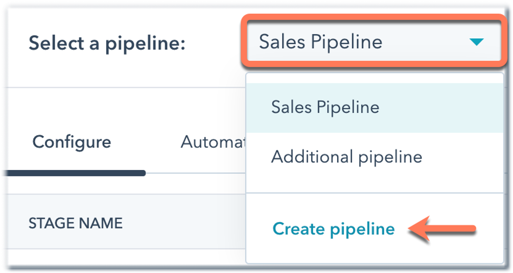 crea pipeline